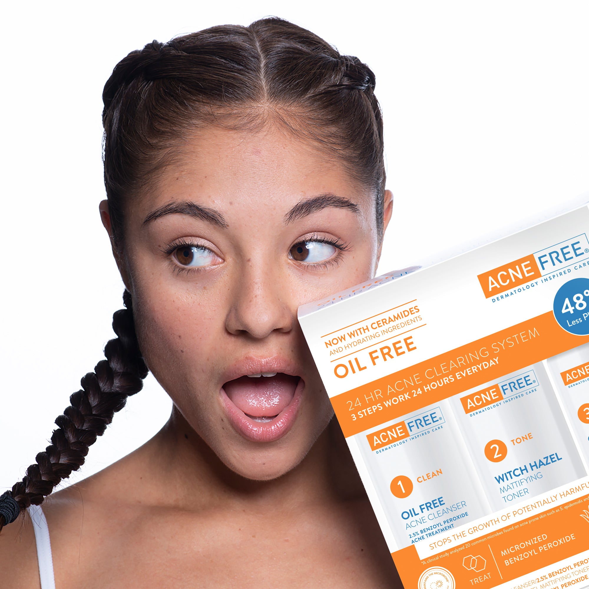 NEW! Oil Free 24 HR Acne Clearing System 3PC Kit